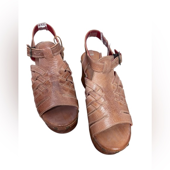 Bed Stu Rhonda Leather Platform Clog Sandals - Picture 4 of 8